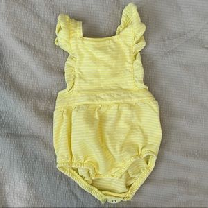 Yellow with Pin Stripes, thick cotton romper